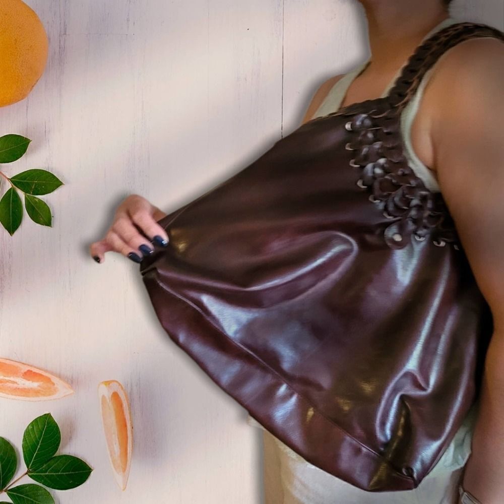 PVC leather boho braided handle bohemian shoulder bag tote beach bag summer ther